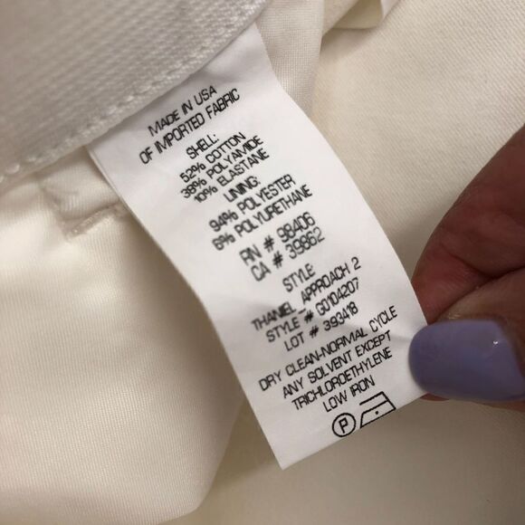 Theory Thaniel Approach Stretch Cropped Pants Ivory 10 - Picture 8 of 9